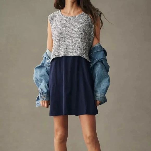 NWT Daily Practice By Anthropologie Twofer Mini Dress - Size Small - Picture 1 of 12